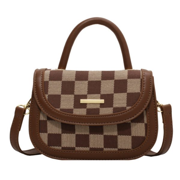 Women's Checkered Print Personality Daily Commuter Handbags - Image 7