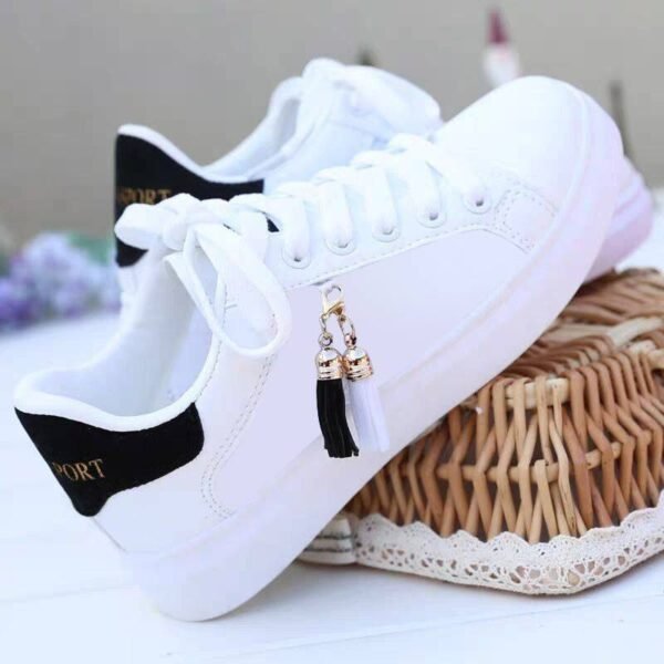 Mesh white shoes ladies fashion breathable shoes students Korean casual shoes sports shoes flat shoes womens shoes - Image 5