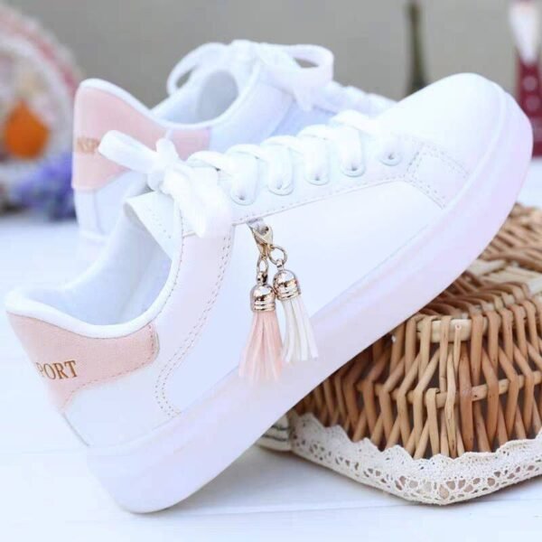 Mesh white shoes ladies fashion breathable shoes students Korean casual shoes sports shoes flat shoes womens shoes - Image 4