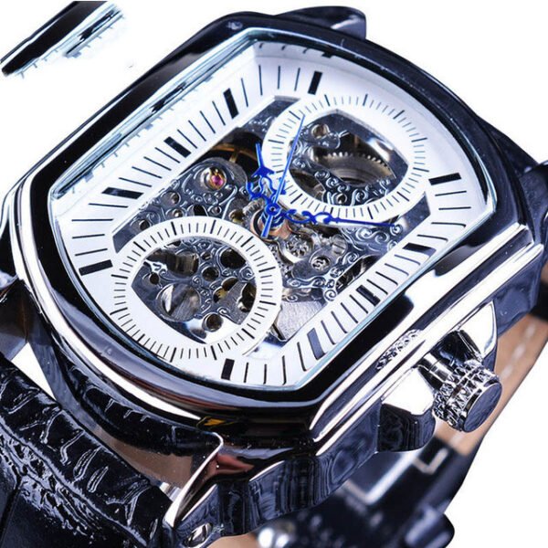 Men's Casual Watch Fashion Automatic Square Hollow Mechanical Watch Watch - Image 6