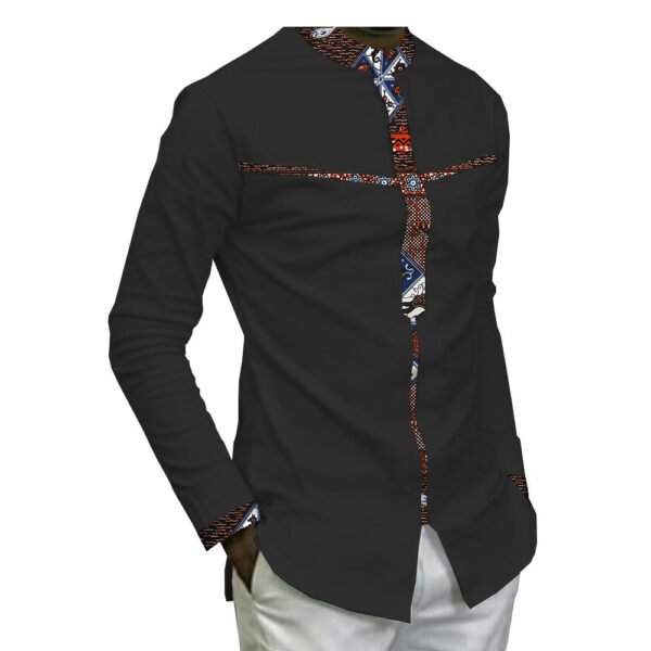 New African Cotton Batik Print Men'S Casual Top - Image 4