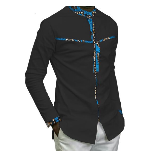 New African Cotton Batik Print Men'S Casual Top - Image 6