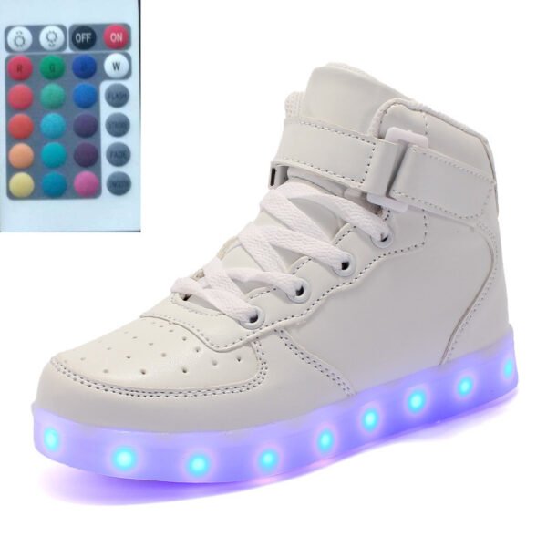 High-top LED Luminous Shoes Remote Control Light Shoes Square Ghost Dance Light Shoes Luminous Running Shoes Men And Women Shoes - Image 6