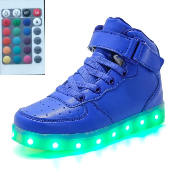 High-top LED Luminous Shoes Remote Control Light Shoes Square Ghost Dance Light Shoes Luminous Running Shoes Men And Women Shoes - Image 2