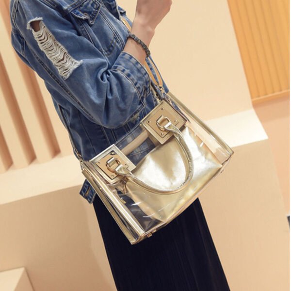 Women's Transparent Handbags Beach Bags Clear Jelly crystal Purse Crossbody Bags - Image 9