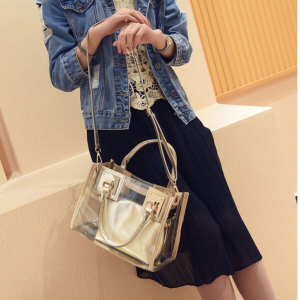 Women's Transparent Handbags Beach Bags Clear Jelly crystal Purse Crossbody Bags - Image 4