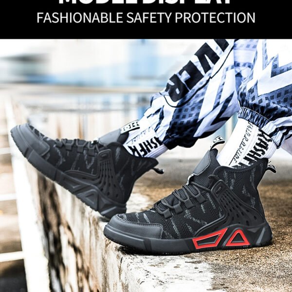 Stylish And Lightweight Safety Protection Anti-smashing And Anti-penetration Non-slip Wear-resistant Work Shoes Men - Image 6