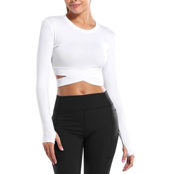 Sports fitness cropped yoga clothes T-shirt - Image 5