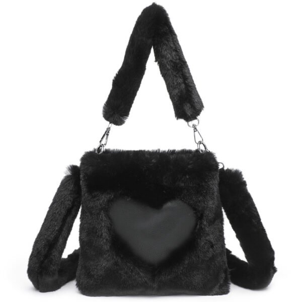 Women Fluffy Shoulder Bag Top-handle Bag Female Autumn Winter Handbag Plush Tote Girls Fashion Shopping Bags Handbags For Women - Image 10