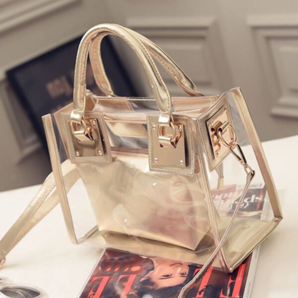 Women's Transparent Handbags Beach Bags Clear Jelly crystal Purse Crossbody Bags - Image 2