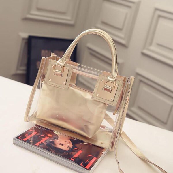 Women's Transparent Handbags Beach Bags Clear Jelly crystal Purse Crossbody Bags - Image 3