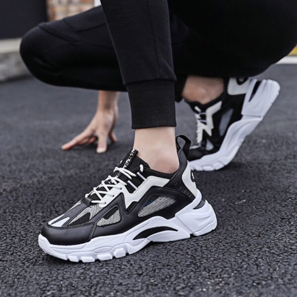 White Sneakers Men Non Slip Walking Running Shoes Sports - Image 10