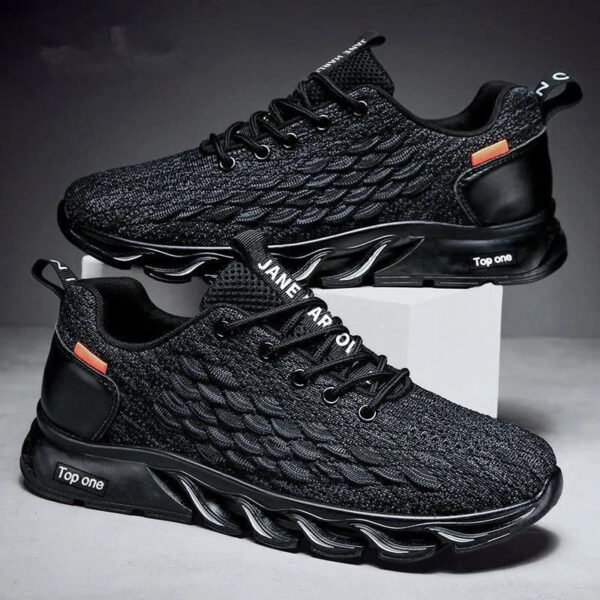 Season Air Cushion Sneaker Fly-kit Mesh Casual Shoes Breathable Versatile Shoes Men's Running Shoes - Image 3