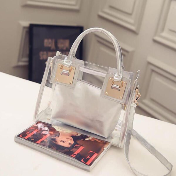 Women's Transparent Handbags Beach Bags Clear Jelly crystal Purse Crossbody Bags - Image 6