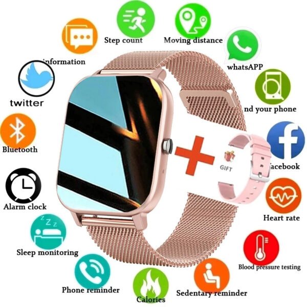 Smart Watch Heart Rate Blood Pressure Color Screen Exercise - Image 3