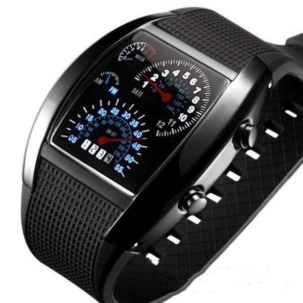 Fashion Men's Watch Unique LED Digital Watch Men Watch Electronic - Image 2