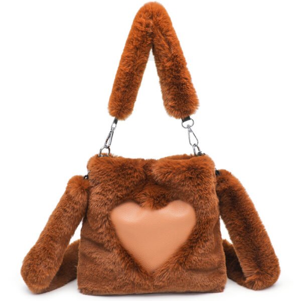 Women Fluffy Shoulder Bag Top-handle Bag Female Autumn Winter Handbag Plush Tote Girls Fashion Shopping Bags Handbags For Women - Image 6