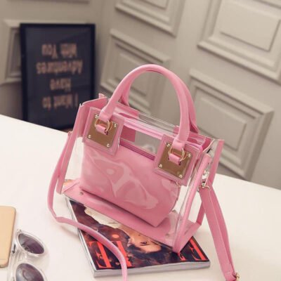 Women's Transparent Handbags Beach Bags Clear Jelly crystal Purse Crossbody Bags