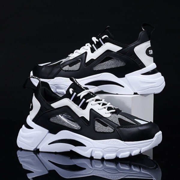 White Sneakers Men Non Slip Walking Running Shoes Sports - Image 4