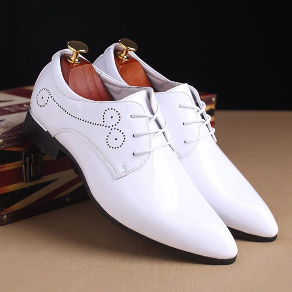 Men Leather Shoes Men Business Casual Dress Shoes Business Casual Leather Shoes Slip-on Black Driving Shoe For Men - Image 5