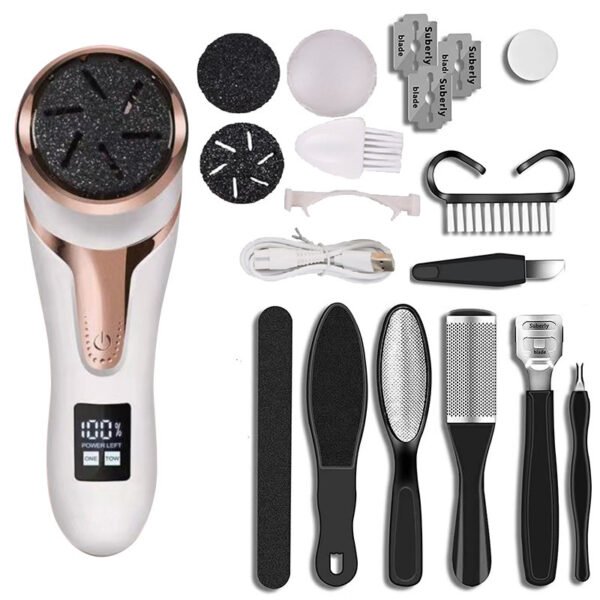 LCD Digital Display Electric Vacuum Cleaner Foot Scrubber Exfoliating Pedicure Beauty Supplies Gadgets - Image 5