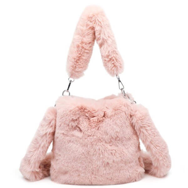 Women Fluffy Shoulder Bag Top-handle Bag Female Autumn Winter Handbag Plush Tote Girls Fashion Shopping Bags Handbags For Women - Image 5