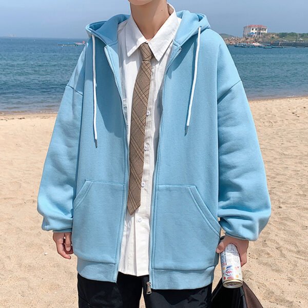 Mens Jackets Hooded Coats Casual Zipper - Image 6