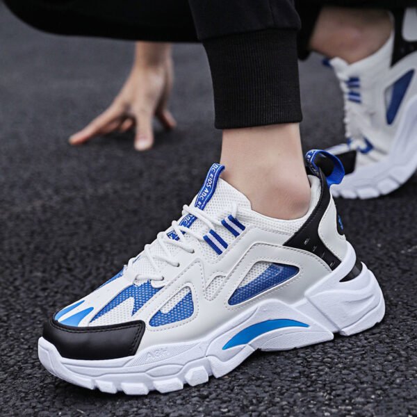 White Sneakers Men Non Slip Walking Running Shoes Sports - Image 7