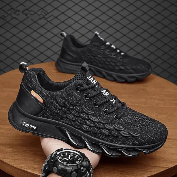 Season Air Cushion Sneaker Fly-kit Mesh Casual Shoes Breathable Versatile Shoes Men's Running Shoes - Image 4