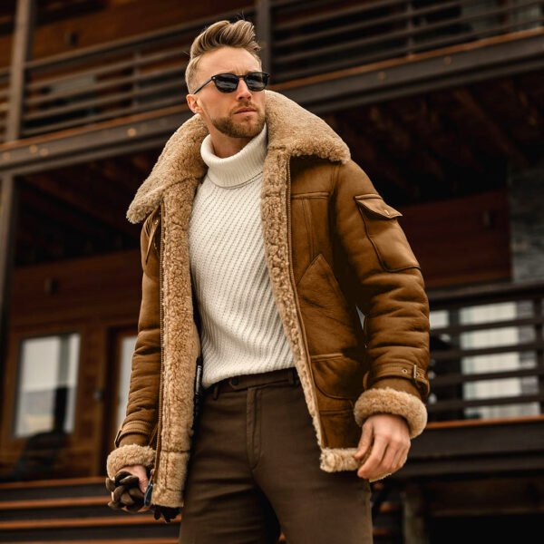 Winter Jacket Mens Military Fleece Warm Jackets Male Fur Collar Coats Army Tactical Jacket - Image 4