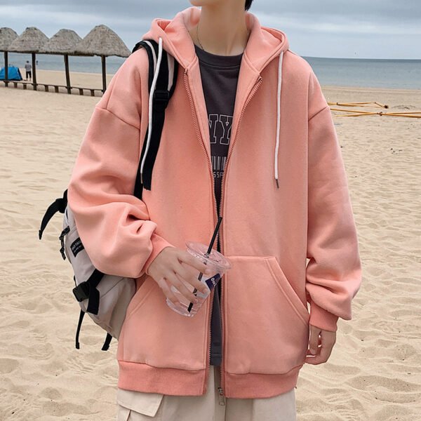 Mens Jackets Hooded Coats Casual Zipper - Image 3