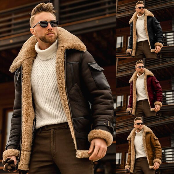 Winter Jacket Mens Military Fleece Warm Jackets Male Fur Collar Coats Army Tactical Jacket - Image 2