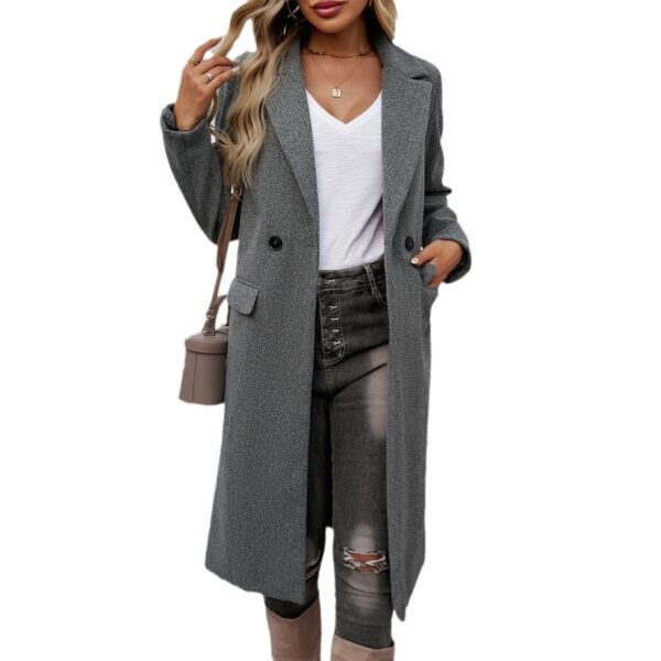 Lady Temperament Commuting Turn-down Collar Coat - Image 4