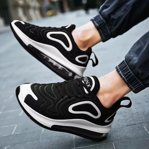 Casual Air Cushion Black Shoes Men Outdoor Breathable  Lace-up Sneakers Running Sports Shoes - Image 6