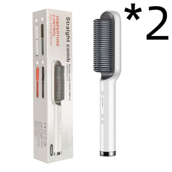 New 2 In 1 Hair Straightener Hot Comb Negative Ion Curling Tong Dual-purpose Electric Hair Brush - Image 7