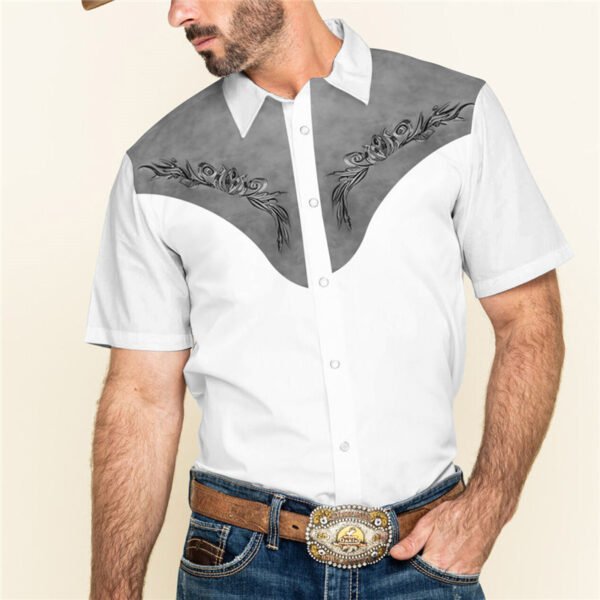3D Personalized Printing T-shirt Summer Loose Short Sleeve Lapel Shirt Casual Streetwear Clothing For Men - Image 6