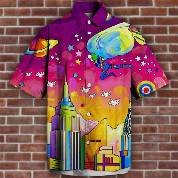 3D Personalized Printing T-shirt Summer Loose Short Sleeve Lapel Shirt Casual Streetwear Clothing For Men - Image 8
