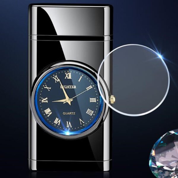 Personalized Creative Multifunctional Electronic Watch Cigarette Lighter-in-one Body Multi-purpose LED Flashing Lamp Gift Lighter - Image 8
