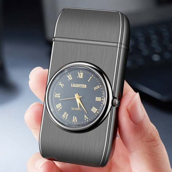 Personalized Creative Multifunctional Electronic Watch Cigarette Lighter-in-one Body Multi-purpose LED Flashing Lamp Gift Lighter - Image 9
