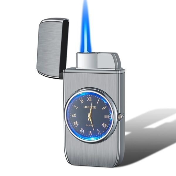 Personalized Creative Multifunctional Electronic Watch Cigarette Lighter-in-one Body Multi-purpose LED Flashing Lamp Gift Lighter - Image 3