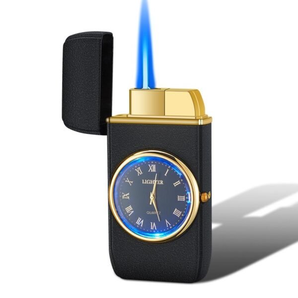 Personalized Creative Multifunctional Electronic Watch Cigarette Lighter-in-one Body Multi-purpose LED Flashing Lamp Gift Lighter - Image 4